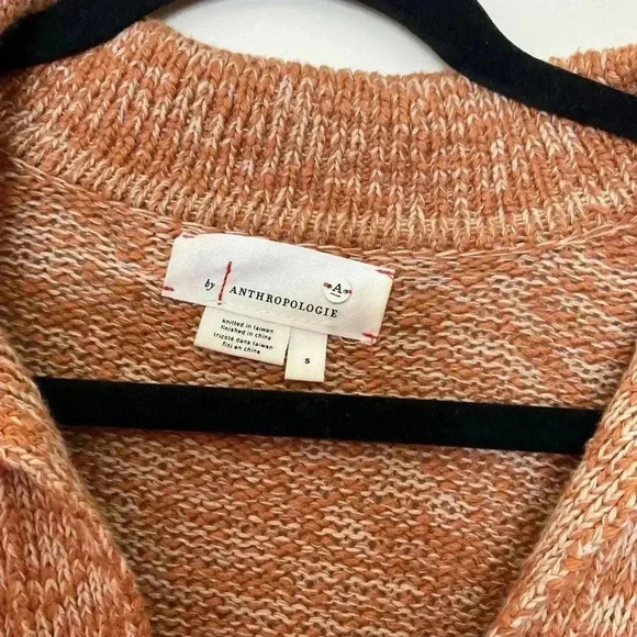 Anthropologie V- Neck Pull Over Sweater with Tie at the Neck - Picture 2 of 5